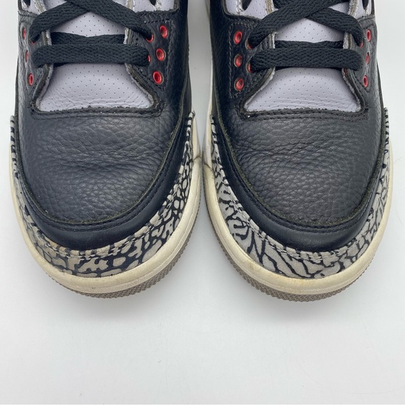 2011 Air Jordan 3 Retro Black Cement BC3 Men's 9 US 136064-010 Black/Varsity Red - Picture 4 of 16